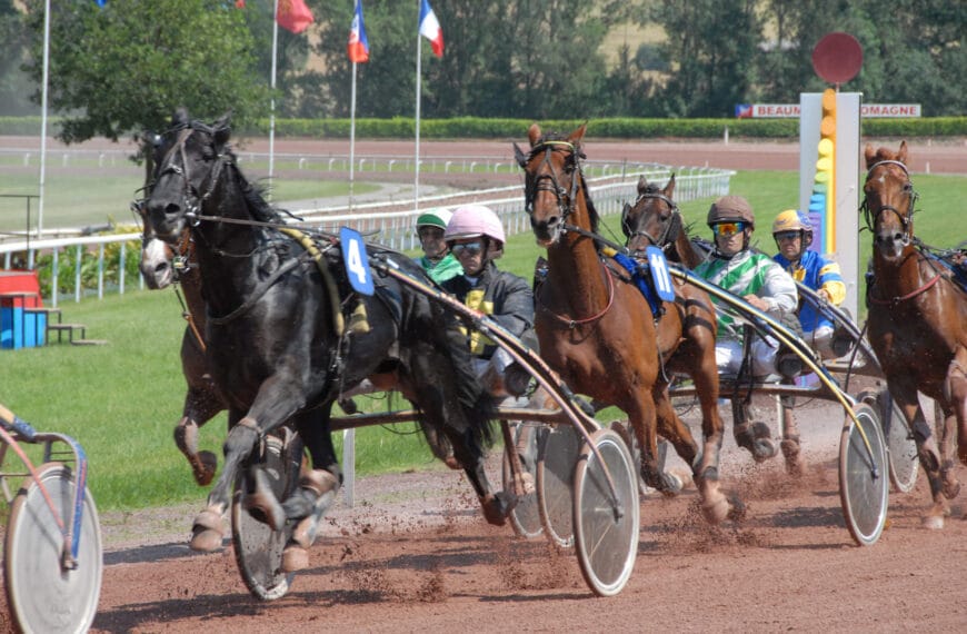 Une course sur l'hippodrome de Beaumont-de-Lomagne - Source : tourisme-en-lomagne.com