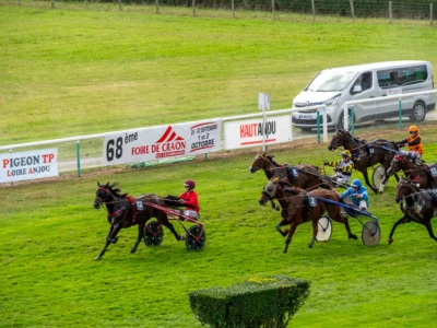 Une course de trot sur l'hippodrome de Craon